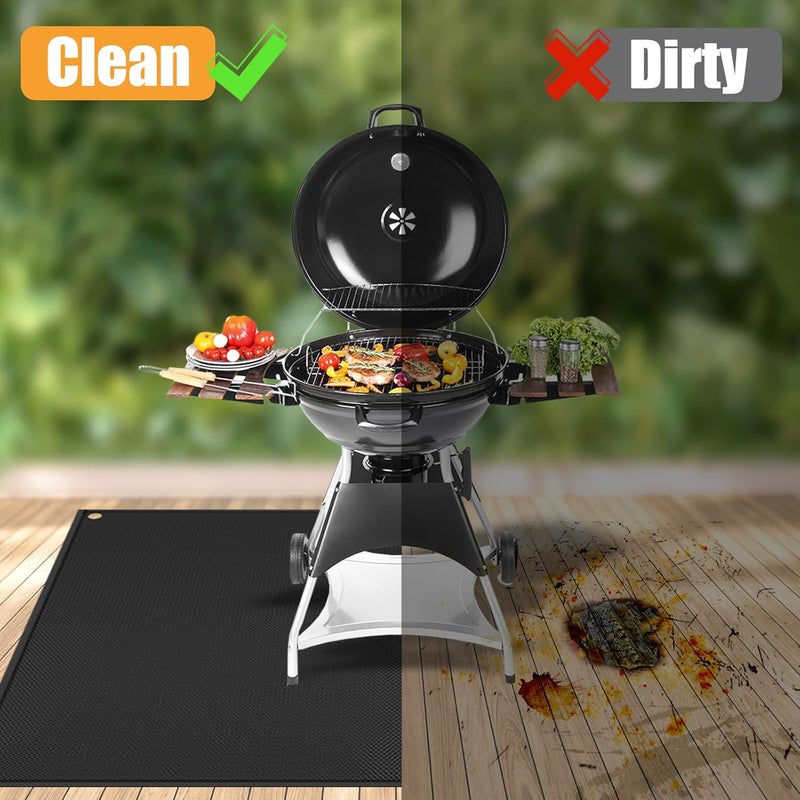 TOHONFOO 90 x 48 in Extra Large Grill Mat for Outdoor Grill - Grilling Mats for Outdoor Grill to Protect The Deck, Patio, Pavers - Easy to Clean BBQ Mats - 1mm - Image 3